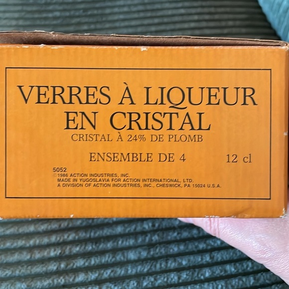 1986 Vintage, Yugoslavia, 24% Lead Crystal Liqueur Mug Set - Picture 9 of 9